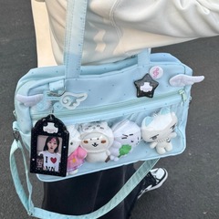 オリジナルミント水玉制服痛バッグ日本の二次元カレッジスタイル JK ショルダーバッグ毎日の通勤クロスボディバッグ