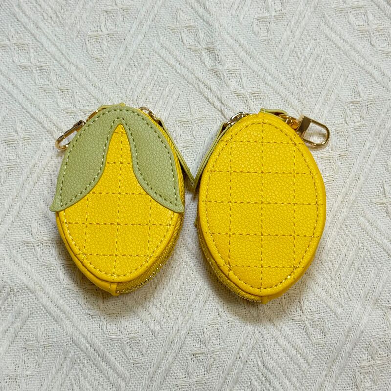 跨境新品Cute Fruit Leather Bag Charm可爱水果皮包吊饰迷你钱包|undefined