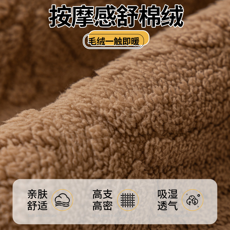 跨境专供简约风高克重舒棉绒沙发垫2025新款秋冬款高级感防滑罩套|undefined