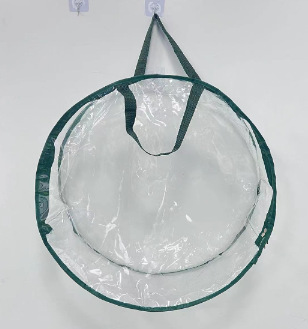Venta directa de fábrica de comercio electrónico transfronterizo PVC totalmente transparente corona de Navidad bolsa de almacenamiento con cremallera bolsa de almacenamiento de anillo de Navidad en stock image 9