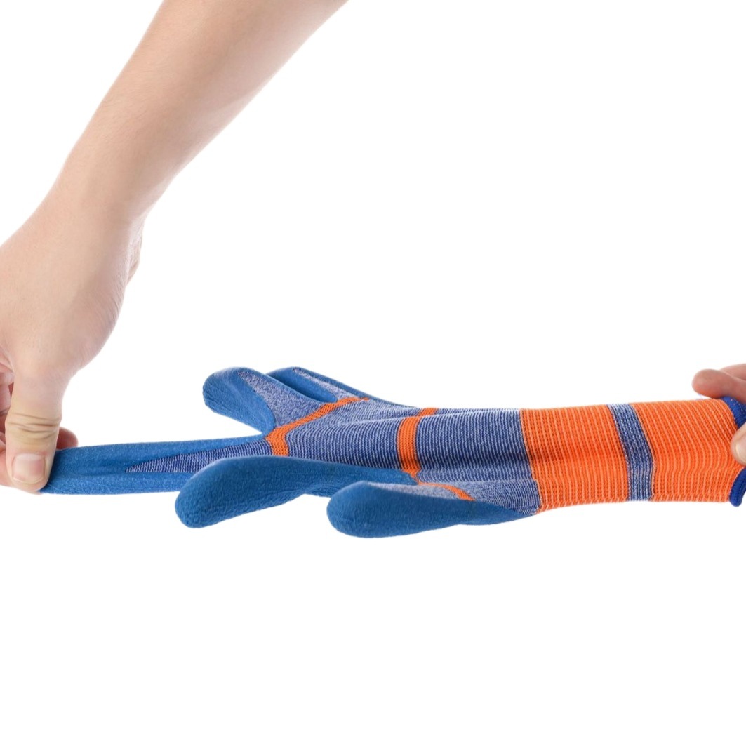 Neumáticos, caucho, guantes de protección laboral, trabajo en el sitio de trabajo, guantes engrosados de espuma de látex resistentes al desgaste, antideslizantes y transpirables