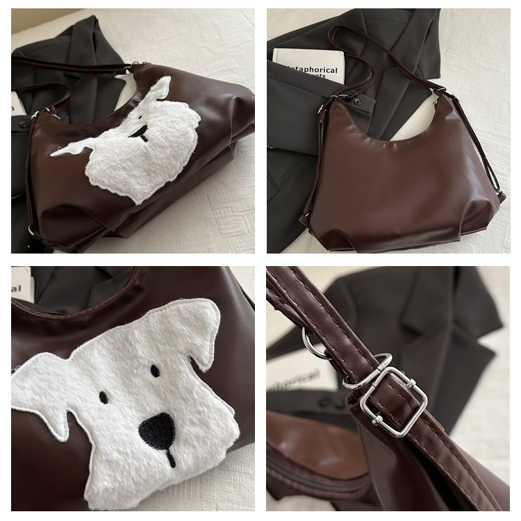 The new autumn and winter 2024 fashion cartoon backpack with simple, individual and niche design, single-shoulder bag and commuter tote bag undefined
