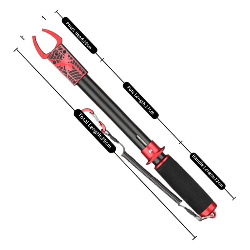 Dispositivo de control de cerdo de aleación de aluminio de araña grande alargado Luya alicates traje multifunción abrazadera de pescado artes de pesca al por mayor