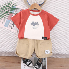 2024新款男童夏裝兒童運動中大童短袖帥氣炸街兩套裝源頭廠家批發