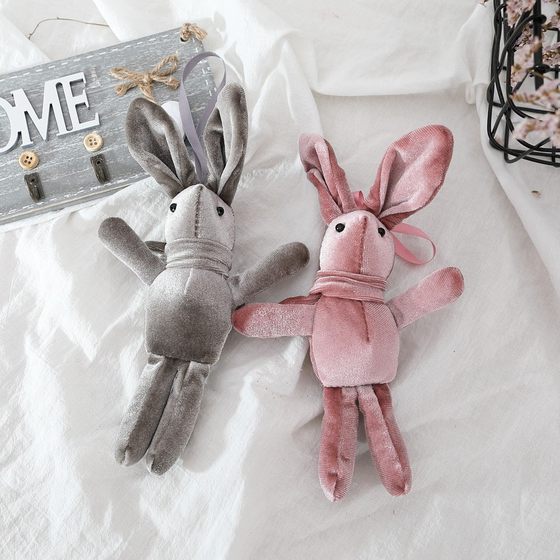 Wishing Rabbit Doll Korean Velvet Plush Toy Velvet Rabbit Pendant New Year Christmas Gift Gift Box Accessories Doll