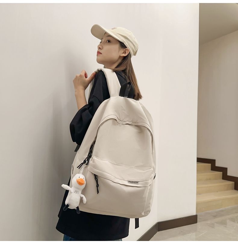 Men's Backpack Simple Large Capacity Travel Backpack Women's Casual Japanese Style Middle School High School College Student School Bag
