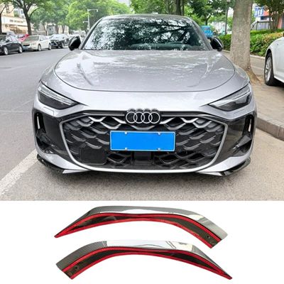 Suitable for SAIC Audi A5L modification: front spoiler, front corner guards, front bumper corner protectors, anti-collision strips, front face decorative protective stickers