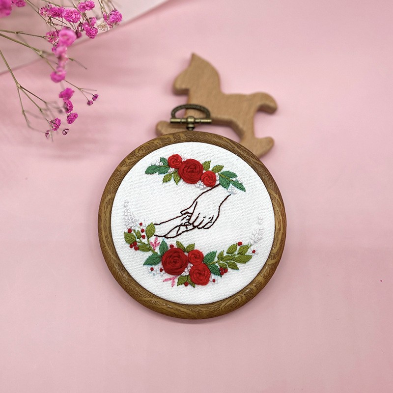 Antiguo nuevo bordado colgando pintura hecha a mano diy paquete de material sala de estar lu bordado costura práctica bolsa transfronteriza inglés colgando pintura