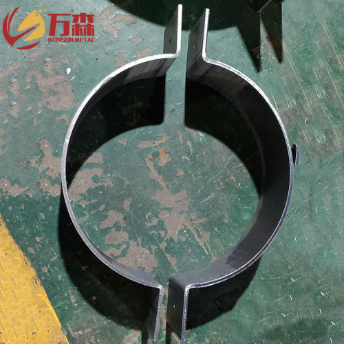 Cable reinforcement clamp, pipe clamping half-round steel pipe throat clamp U-shaped pipe clip, galvanized pipe clamp, stainless steel bent processing