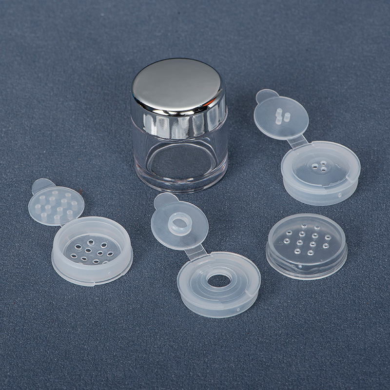 现货分装瓶5g膏霜瓶电镀 亮金盖/亮银盖 圆形分装瓶带内塞散粉瓶