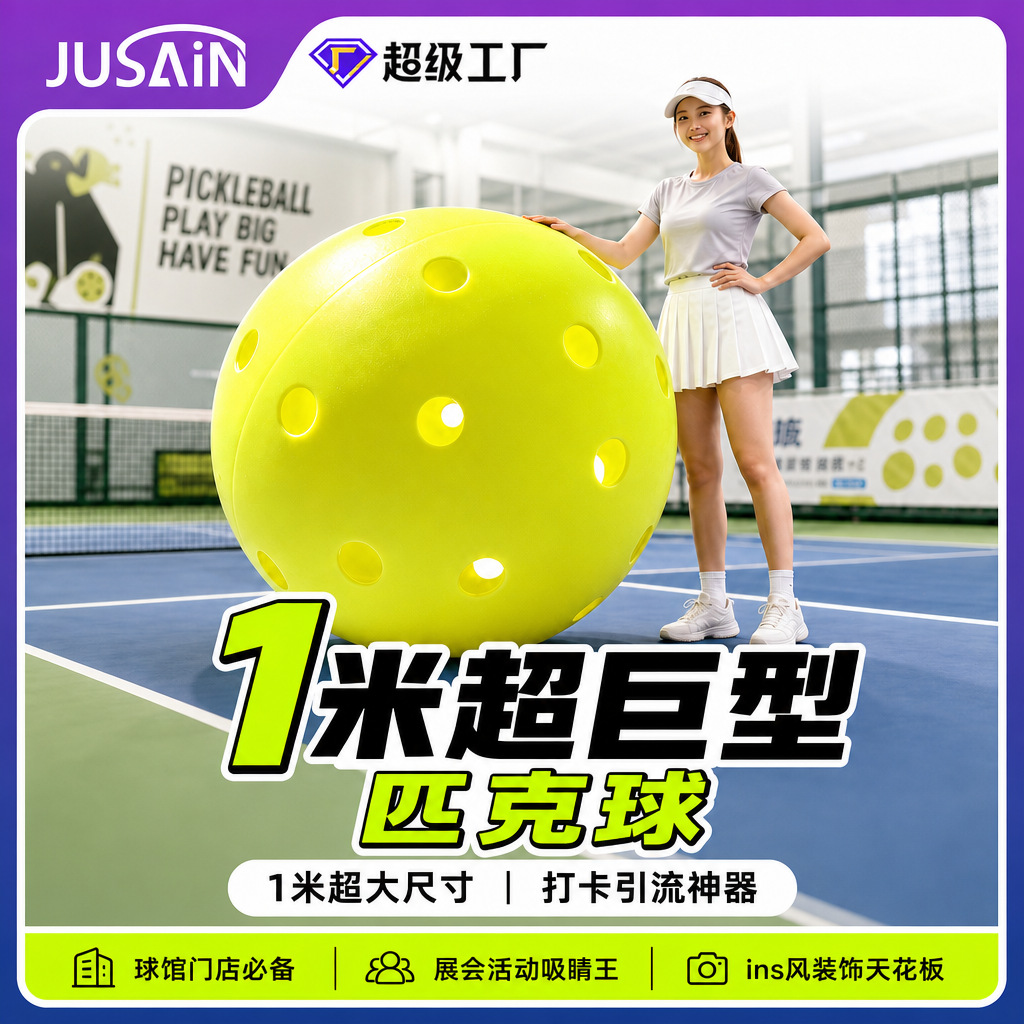 Giant Pickleball Scene Decorations, Stadium Ornaments, Indoor and Outdoor Decoration, Large Exhibition Plaza, Popular Photo Spot