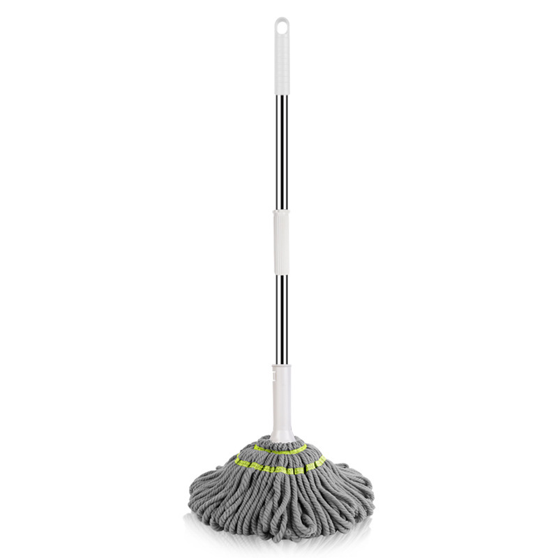 흰색 섬유 로프 스타일 [스테인리스 폴 + 65mm 대형 걸레 헤드] 1 세트