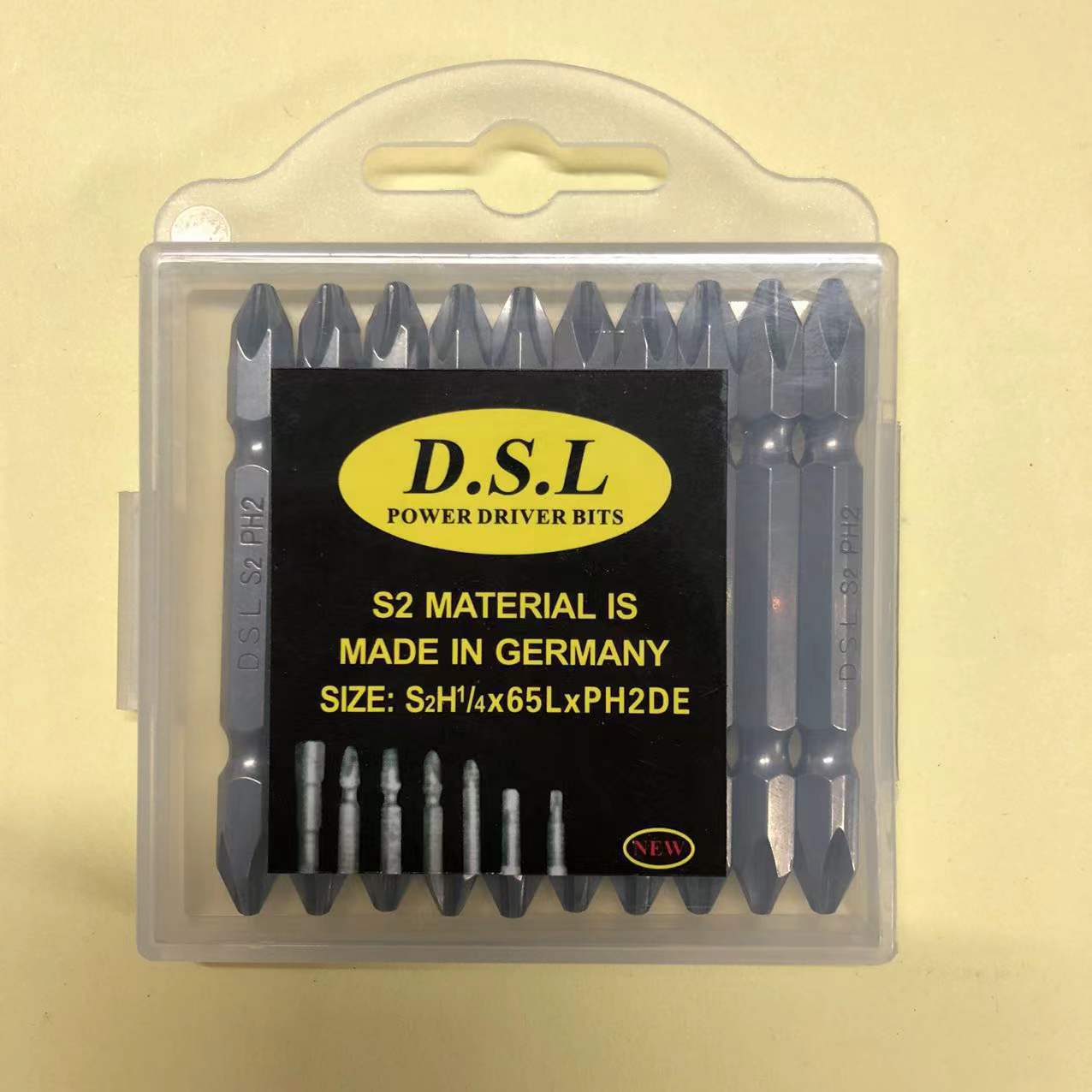 Fuente fabricante DSL Alemania S2 acero de doble cabeza destornillador boquilla de doble propósito destornillador cabeza Cruz destornillador cabeza destornillador boquilla