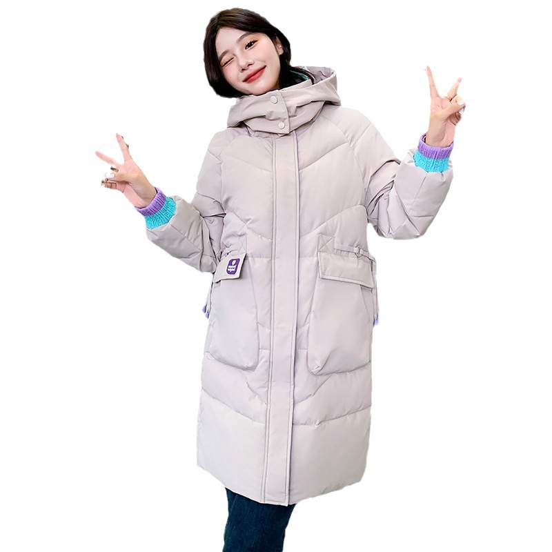 Casual de algodón largo y medio para mujeres 2024 nuevo estilo coreano de algodón suelto engrosado de invierno chaqueta caliente con capuzas image 6