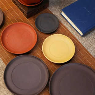 Purple Sand Tray Flower Pot Water Tray Yixing Authentic Purple Sand Pot Bottom Tray Bonsai Flower Pot Tray Base