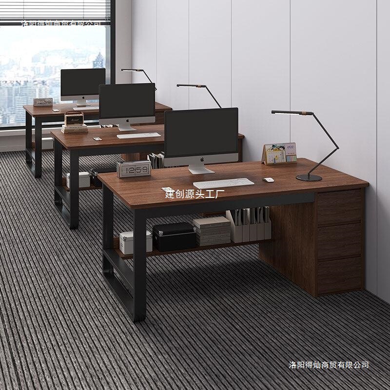 デスク シンプル モダン スタッフデスク オフィスデスク スタッフ ホーム シングル コンピューターデスク 引き出し付き デスクトップデスク|undefined