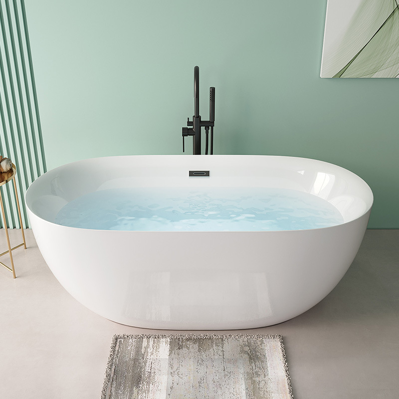 Acrylic Household Small Apartment Bathtub Constant Temperature Thin Edge Bathtub Independent Removable Seamless One-Piece Imperial Concubine Bathtub