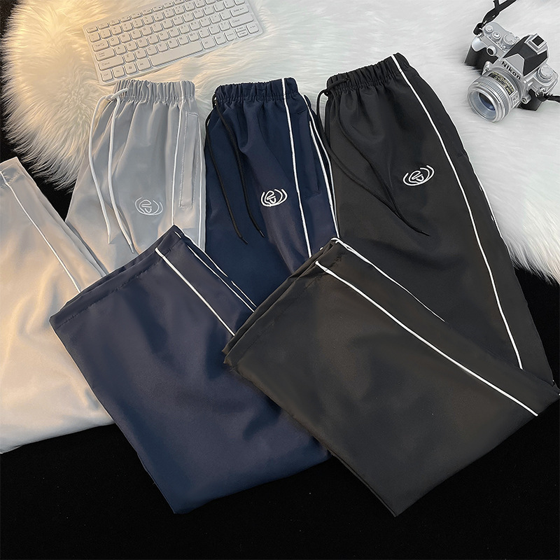 American Style Charge Pants Men's Functional Trendy Brand Yipi Shuai High Street All-match Loose Pants Straight-leg Wide-leg Casual Long Pants