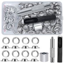 120套内径12MM气眼 盒装鸡眼 鞋眼 帆布扣 索环供跨境带安装工具