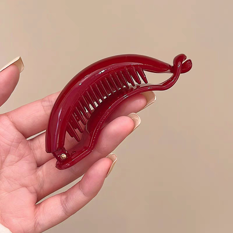後頭部にツイストクリップが付いた新しいスタイルのワンラインヘアクリップ、軽い高級感と高級感のあるヘアクリップ、女性用のアヒルのくちばしクリップヘッドドレス|undefined