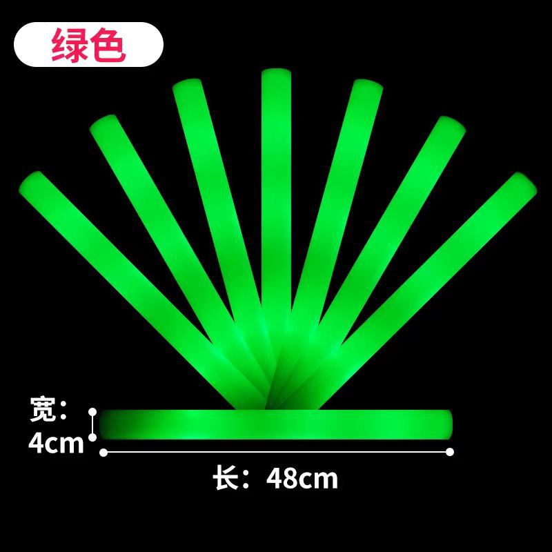 Coloridas esponjas transfronterizas varillas fluorescentes concierto varillas fluorescentes de apoyo festival de música impresión de logotipo varillas fluorescentes