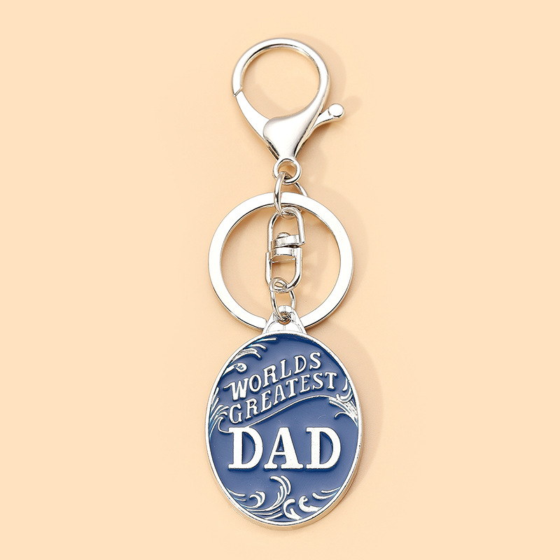 17g Weight Keychain Classification 1 Piece Letter Keychain Alloy Mother'S Day Father'S Day Men's Romantic Keychain