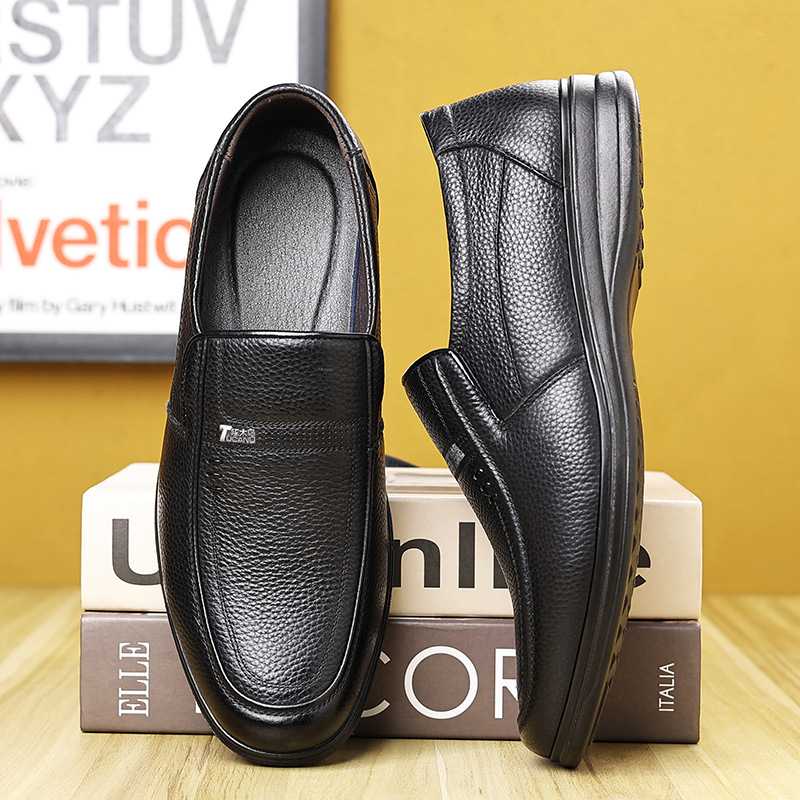 Herren Freizeitschuhe Aus Leder Mit Weicher Sohle Für Senioren_voghion.com