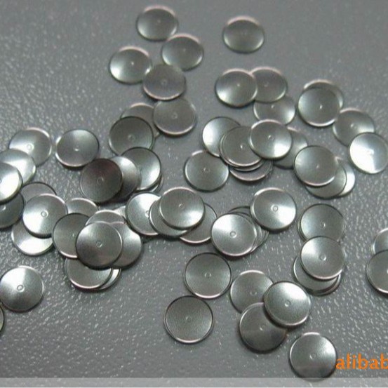 圆形锅仔片5mm带一点180克镀镍 按键圆形贴片式锅仔片