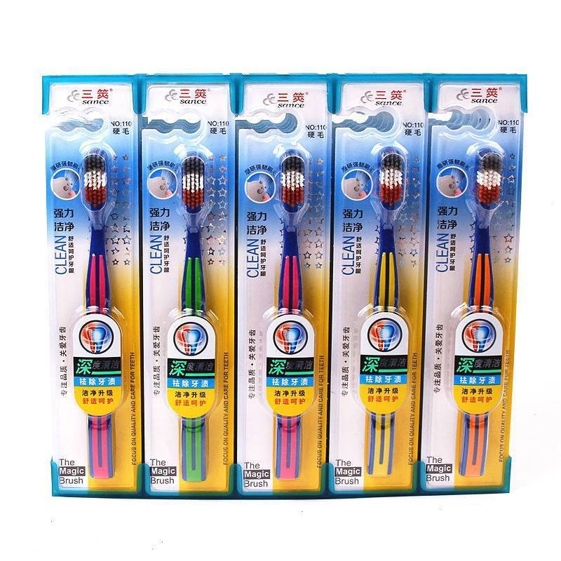 46 cepillo de dientes de cabello duro - 1 cepillo de dientes de cabello blando para hombres limpio espiral especial Yiwu productos al por mayor