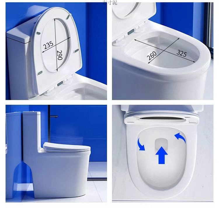German FHFH toilet, first-class water efficiency 10.0, large sewage vortex outlet, anti-splash and anti-odor siphonic household toilet undefined
