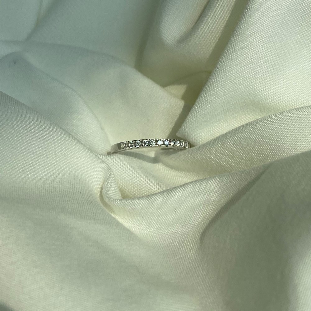 Daily Occasion 925 Sterling Silver Zircon Geometric Rings
