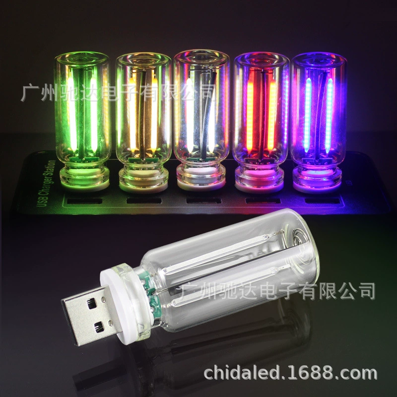 Новый сенсорный USB-интерфейс, ночник для спальни, прикроватная тумбочка, салон автомобиля, светодиодный персонализированный декоративный стеклянный светильник в форме бутылки, атмосферный светильник