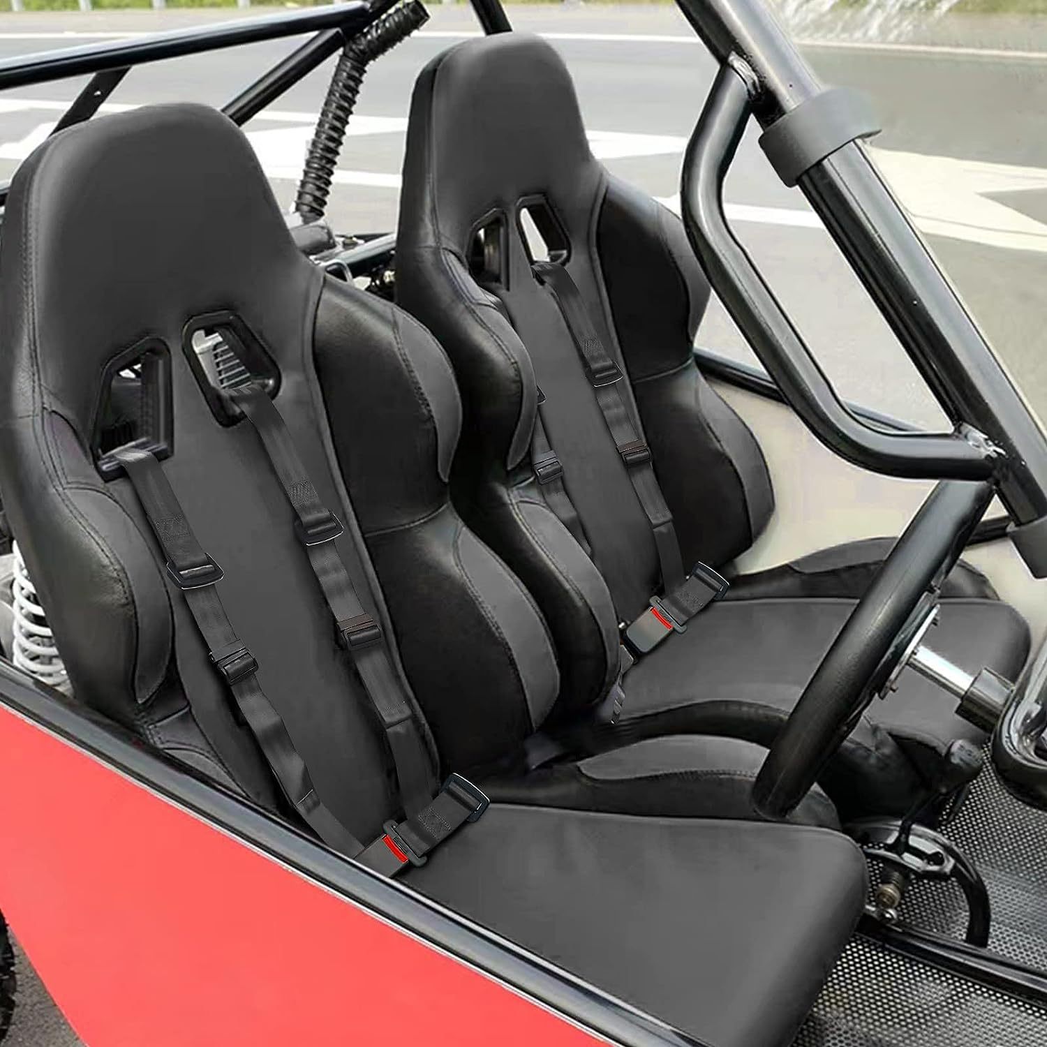 Kart bumper car racing seat four-point seat belt amusement equipment children adult adjustable safety belt
