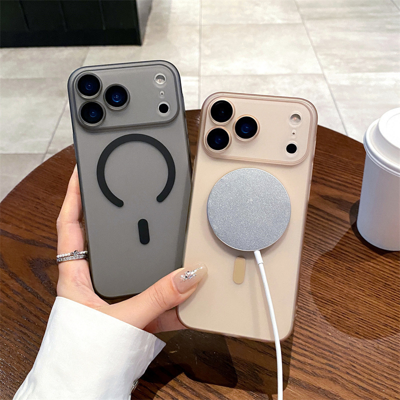 适用iPhone17PROMAX手机壳冰雾超薄磨砂磁吸苹果16带镜头膜15硬防|undefined