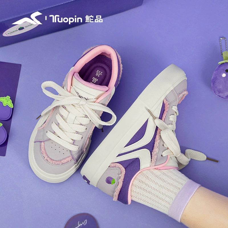 Женские летние кроссовки Guipin Eggplant Shoes 2025 года, новые оригинальные, на толстой подошве, легко сочетаются с одеждой, повседневные спортивные кроссовки TP1227W