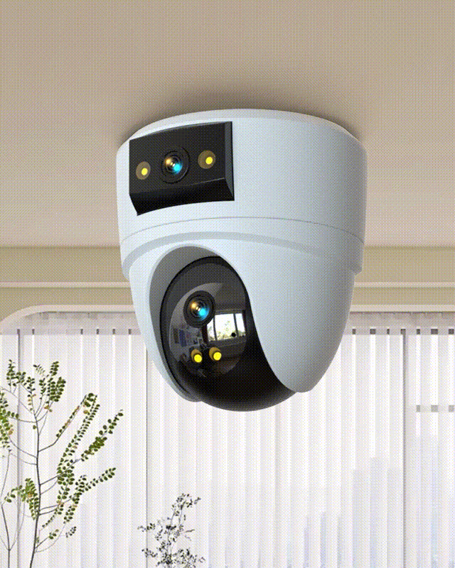 Cámara de vigilancia de alta definición para tiendas comerciales inalámbricas interiores sin conexión remota 360 grados sin esquina muerta