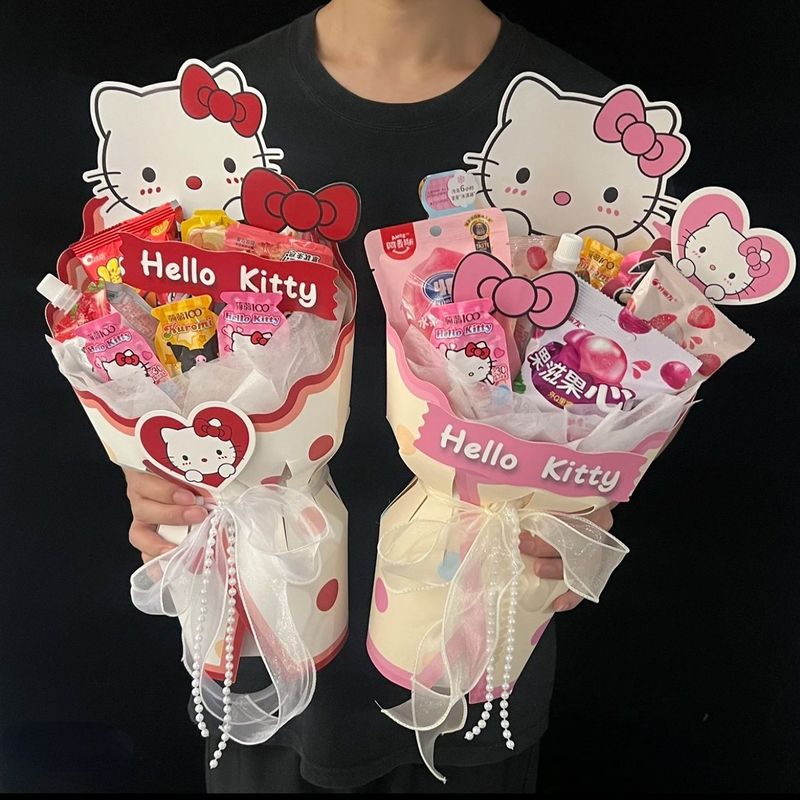 子供の日 KT 猫型フラワーペーパー型ギフト漫画スナックブーケ手作り DIY 素材|undefined