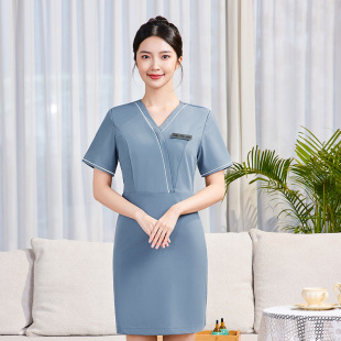 Beauty Salon Dress Work Clothes Women's Summer Short-Sleeved Beauty Shop Skin Manager Medical Beauty Classy Professional Suit