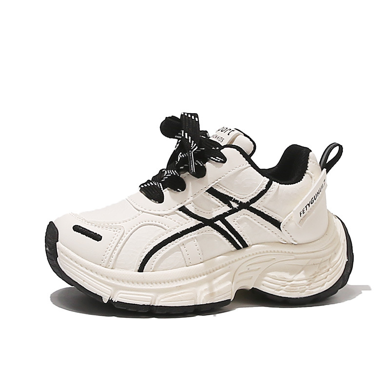 Zapatos deportivos para niños 2026 primavera y otoño nuevos zapatos de moda para niñas zapatos de papá variados zapatos blancos para niños zapatos casuales para niñas