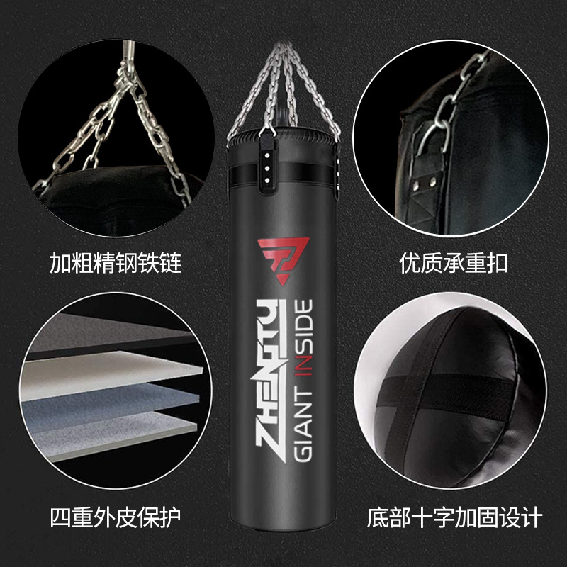 ZTTY directo de fábrica de boxeo bolsa de arena de entrenamiento Sanda colgando PVC impermeable bolsa de arena lucha boxeo tailandés bolsa de ventilación