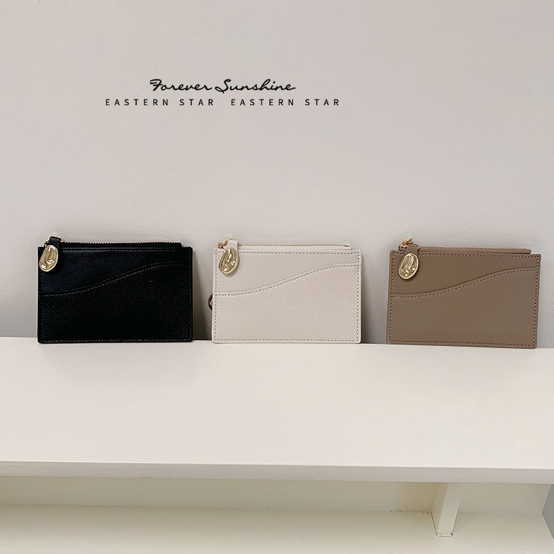 凹凸金物 ~ 新品INSミニレディースINS純色カードケースシンプルファッション財布レディース学生ウォレット