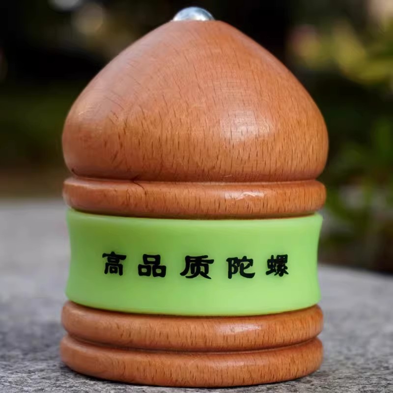 Trompo Tradicional con Cuerda de Madera Giratorio para Juegos al Aire Libre