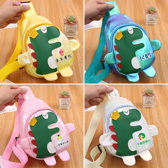 Children's Cross-Body Bag, Little Girl's Bag Wholesale, Cute Cartoon Dinosaur Chest Bag, Korean Fashion Canvas Bag, Small Bag