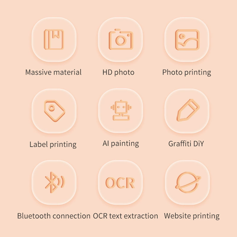 Карманный мини-фотопринтер для младших школьников, Bluetooth