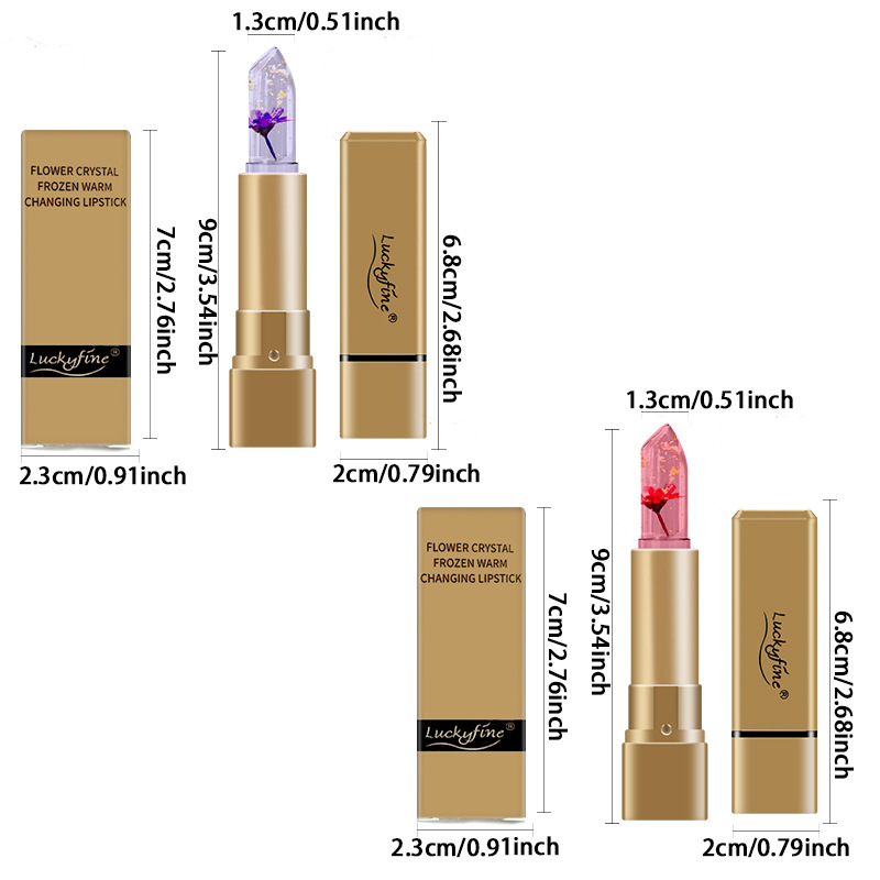 Cross-border luckyfine thermostatic lip balm lip balm two-pack moisturizing lip balm moisturizing lip balm