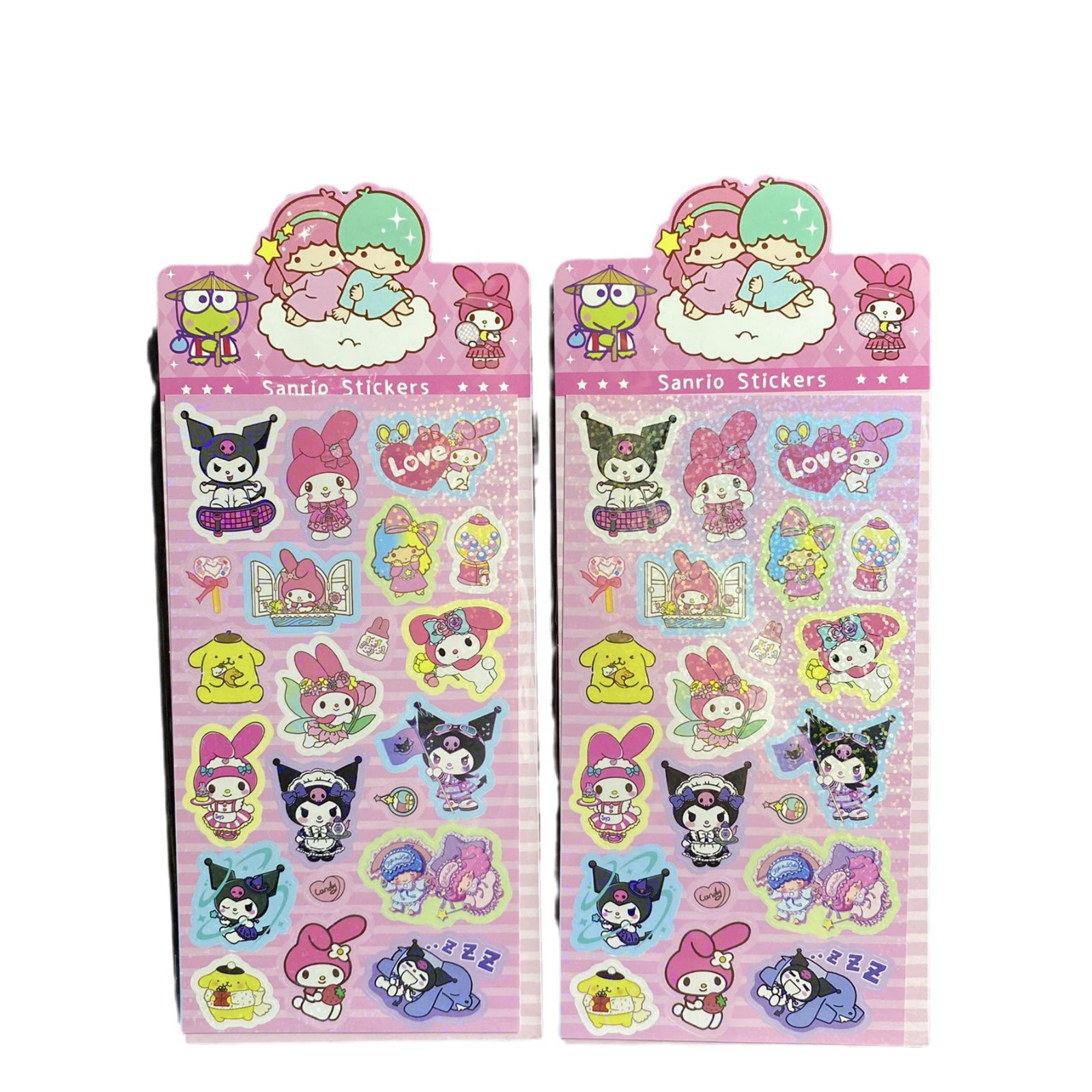 New Sanrio Gudaka sticker laser card cartoon cute DIY diary material sticker kit Kuromi My melody