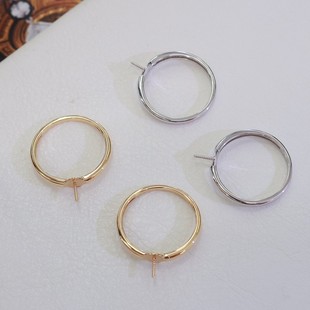 18K Gold Ring Simple Style Light Version Ring Accessories Picture with 9-10mm Pearl Accessories Without Beads