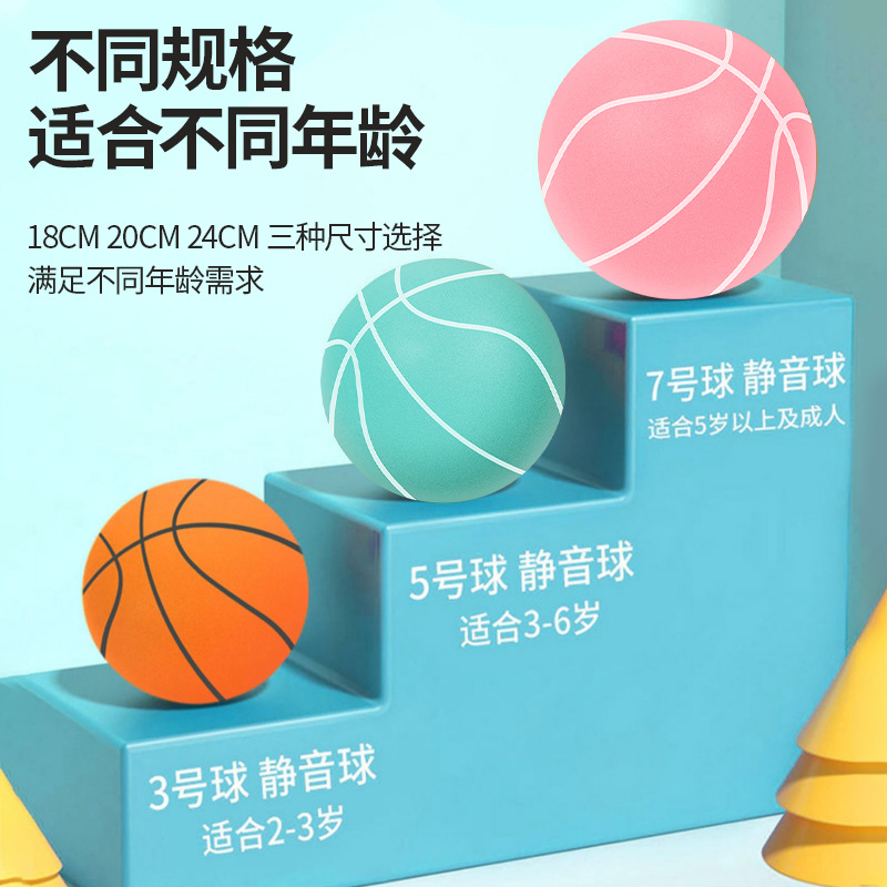 Yuanpai PU Silent Ball Home Indoor Toddler Silent Racket Ball Children's Ball Elastic Ball Toy Basketball Wholesale
