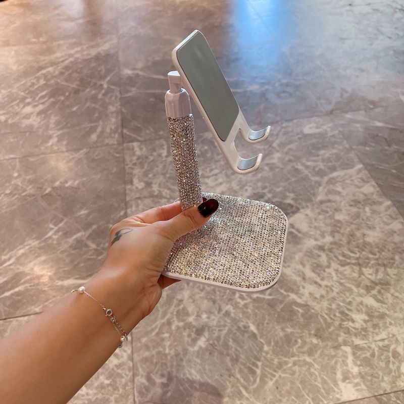 Telefoane mobile și telecomunicații Suport pentru telefoane mobile de lux cu diamante împânzit tabletă de urmărire a dramelor Suport multifuncțional de transmisie în direct_voghion.com