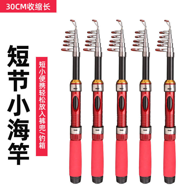 Encogimiento 33cm Mini Pequeña barra de mar en stock 1 M 2,1 m 2,3 M caña de pescar ultra corta productos transfronterizos